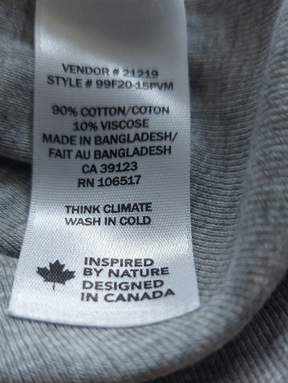 Northern Reflections Grey Ribbed-Neck Tee - Picture 11 of 14